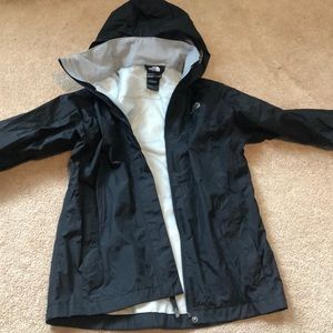 Girls north face raincoat